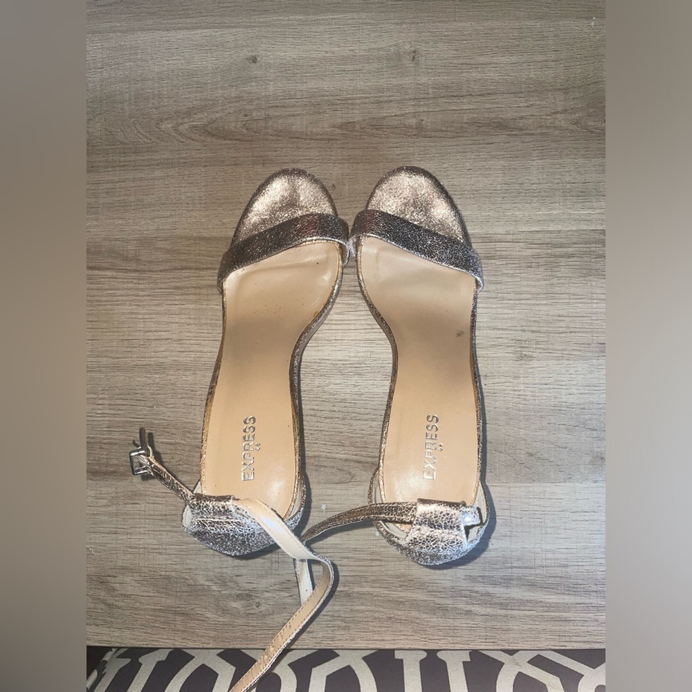 Express Chrome Heels